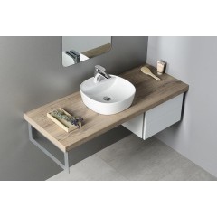 SAPHO - LUGANO keramické umyvadlo na desku, Ø 40cm, bílá AR491