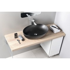 GSI - PURA keramické umyvadlo na desku 60x42cm, černá mat 884226