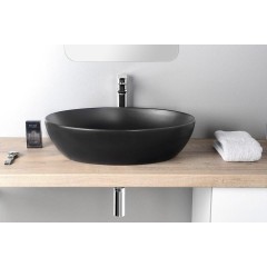 GSI - PURA keramické umyvadlo na desku 60x42cm, černá mat 884226