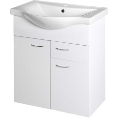 AQUALINE - KERAMIA FRESH umyvadlová skříňka, 1 zásuvka, 60,6x74x34cm, bílá 50064A