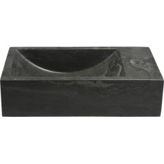 SAPHO - BLOK kamenné umývátko 40x22cm, baterie vpravo, antracit 2401-28