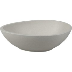 SAPHO - PUNC betonové umyvadlo na desku, včetně výpusti, 53x39cm, bílý pískovec BH7000