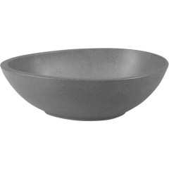 SAPHO - PUNC betonové umyvadlo na desku, včetně výpusti, 53x39cm, černý granit BH7001