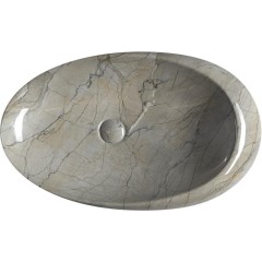 SAPHO - DALMA keramické umyvadlo na desku, 68x44cm, grigio 313