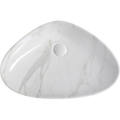 SAPHO - DALMA keramické umyvadlo na desku, 58,5x39cm, carrara 217