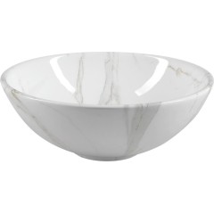 SAPHO - DALMA keramické umyvadlo na desku, Ø 42cm, carrara 117