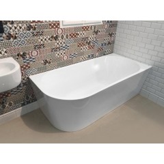 AQUALINE - TIBERA R rohová stojící vana, 170x80cm, bílá E1015