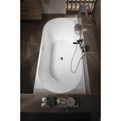 AQUALINE - TIBERA R rohová stojící vana, 170x80cm, bílá E1015