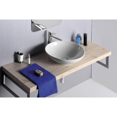 SAPHO - DIMP keramické umyvadlo na desku, Ø 46cm, bílá WH060