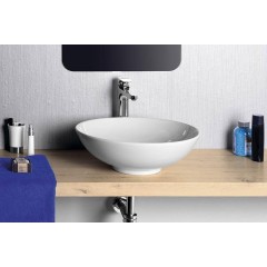 SAPHO - DIMP keramické umyvadlo na desku, Ø 46cm, bílá WH060