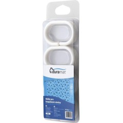AQUALINE - Kroužky na sprchový závěs 12 ks, plast, bílá 23036