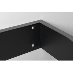 SAPHO - PULSE konzole s držákem ručníků, pravá, černá mat BM658-CP