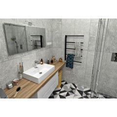 SAPHO - SLICE sušák osušky, 520x790, černá mat SN883