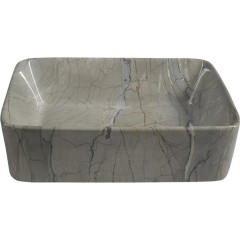 SAPHO - DALMA keramické umyvadlo na desku, 48x38m, grigio 513