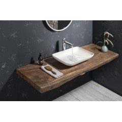 SAPHO - INFRANE betonové umyvadlo na desku, včetně výpusti, 57x37cm, bílý pískovec AR460