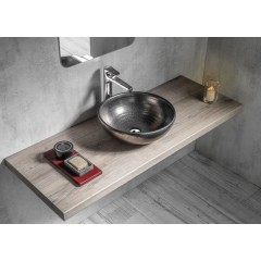 SAPHO - ATTILA keramické umyvadlo, průměr 43cm, metalická měď DK010