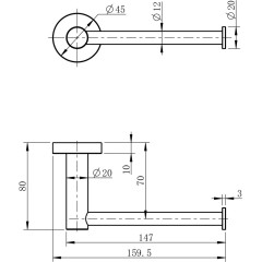 SAPHO - X-ROUND držák toaletního papíru, chrom XR723