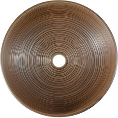 SAPHO - PRIORI keramické umyvadlo na desku, Ø 41 cm, hnědá s modrým vzorem PI023