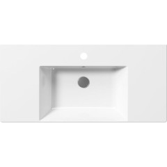 GSI - KUBE X keramické umyvadlo 100x47cm, s odkládacími plochami, bílá ExtraGlaze 9451111