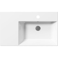 GSI - KUBE X keramické umyvadlo 80x47cm, s odkládací plochou vlevo, bílá ExtraGlaze 9457111