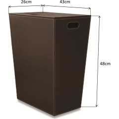 SAPHO - ECO PELLE koš na prádlo 43x48x26cm, hnědá 2462DB
