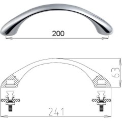 POLYSAN - SYETRIC madlo do vany 240, chrom 250420