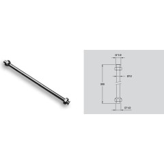SILFRA - Trubička přímá pro urinál včetně matek, 1/2", průměr 12x300, chrom AT92151