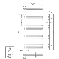SAPHO - DORLION otopné těleso 500x900, chrom 1130-10