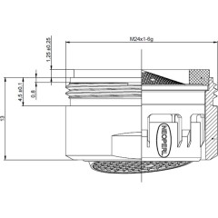 SAPHO - NEOPERL perlátor s naklápěcím sítkem, vnější závit M24x1, chrom AERGIR