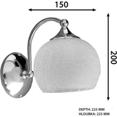 SAPHO - VERITA nástěnné svítidlo E27, 40W, 230V, IP21, chrom AU537