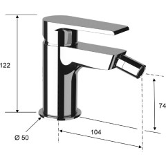 SAPHO - KAI stojánková bidetová baterie, chrom KA03