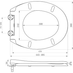 GSI - CLASSIC WC sedátko, Soft Close, Quick Release, bílá/chrom MSC87CN11