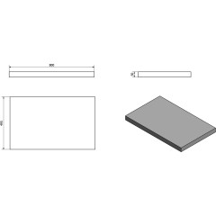SAPHO - AVICE deska pod umyvadlo 80x50cm, tl.5cm, dub Rover AV084