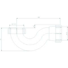 AQUALINE - Sifon s převlečnou matkou 6/4", výška 74 WJ607