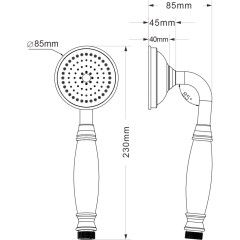 SAPHO - DREAMART ruční sprcha, 230, chrom DOC148