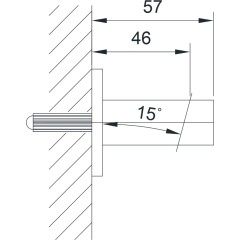 SAPHO - Držák sprchy hranatý, pevný, chrom JM470