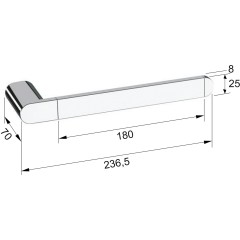 SAPHO - FLORI držák ručníků otevřený, chrom RF006