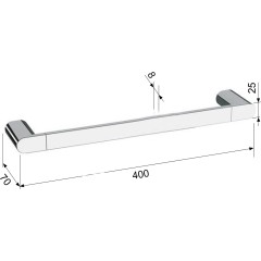 SAPHO - FLORI držák ručníků 400, černá mat RF010/15