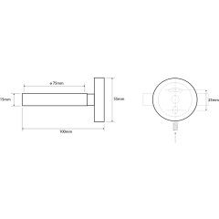 SAPHO - X-ROUND držák fénu, chrom XR001