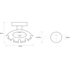 SAPHO - X-ROUND držák kartáčků, chrom XR901