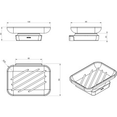 SAPHO - ZEN mýdlenka, mléčné sklo, chrom 161003