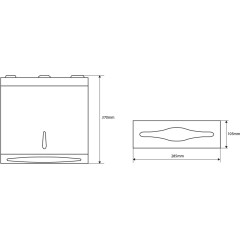 SAPHO - Zásobník na papírové ručníky 285x370x105, nerez lesk XP048