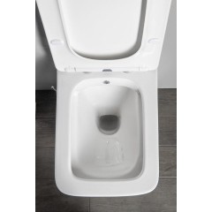 SAPHO - PORTO CLEANWASH závěsná WC mísa Rimless, integrovaná baterie a bidet. sprška, 36x52cm, bílá PZ102RX