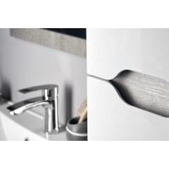 SAPHO - WAVE skříňka vysoká 35x140x30cm, levá/pravá, bílá/dub stříbrný WA245-3011