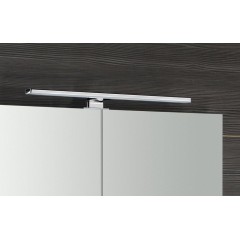 SAPHO - RIWA galerka s LED osvětlením, 81x70x17cm, bílá lesk RIW080-0030