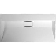 SAPHO - AMUR umyvadlo, litý mramor, 90x46cm, kryt výpusti, bez otvoru, bílá 55032-0