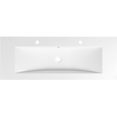 SAPHO - YUKON dvojumyvadlo, litý mramor, 120x45cm, bílá YU122