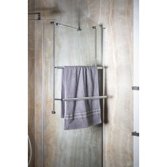 SAPHO - Závěsný držák ručníků na sprchovou zástěnu 600x730x125, chrom 1301-09