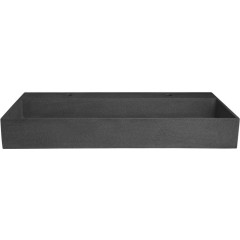 SAPHO - QUADRADO betonové dvojumyvadlo včetně výpusti, 96x44cm, černý granit AR473