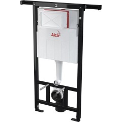 Předstěnový instalační systém s chromovým tlačítkem M1721 + WC REA CARLO MINI RIMLESS ČIERNY MAT + SEDADLO AM102/1120 M1721 MM1